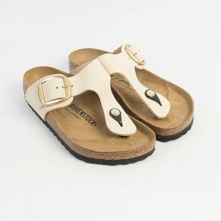 Online BIRKENSTOCK Birkenstock - Sandali Bassi Infradito - 1026580 - Gizeh - Big Buckle - Ecru