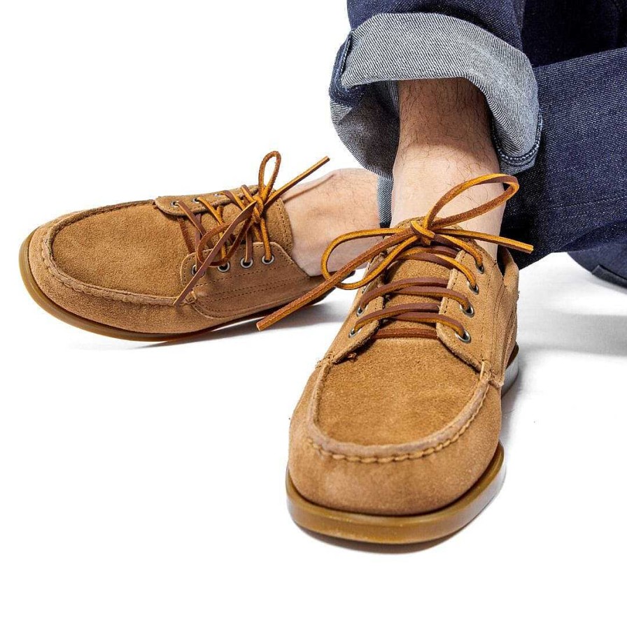 Clearance Sebago Sebago - Campside Askook Suede - Scarpa Da Barca - 71113Hw - Cognac