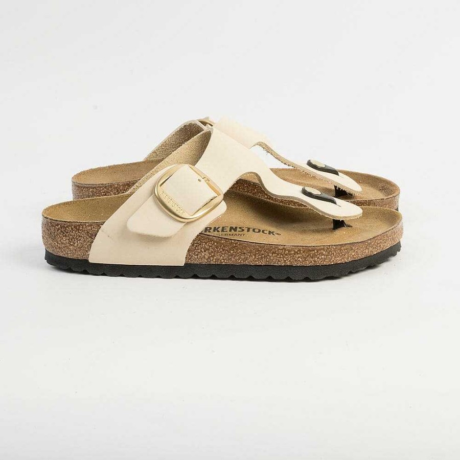 Online BIRKENSTOCK Birkenstock - Sandali Bassi Infradito - 1026580 - Gizeh - Big Buckle - Ecru