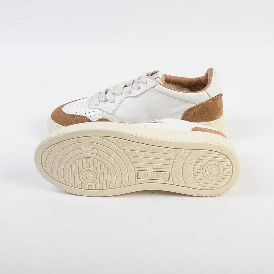 Hot AUTRY - Collezione donna Autry - Aulw Gs27 - Sneakers - Low Wom Suede Leat - Bianco Cuoio