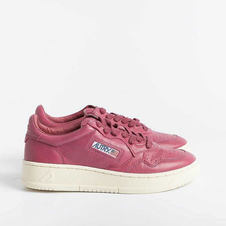 Wholesale AUTRY - Collezione donna Autry Aulw Gg35 - Sneakers Low Wom Goat - Beet/Rosa Scuro