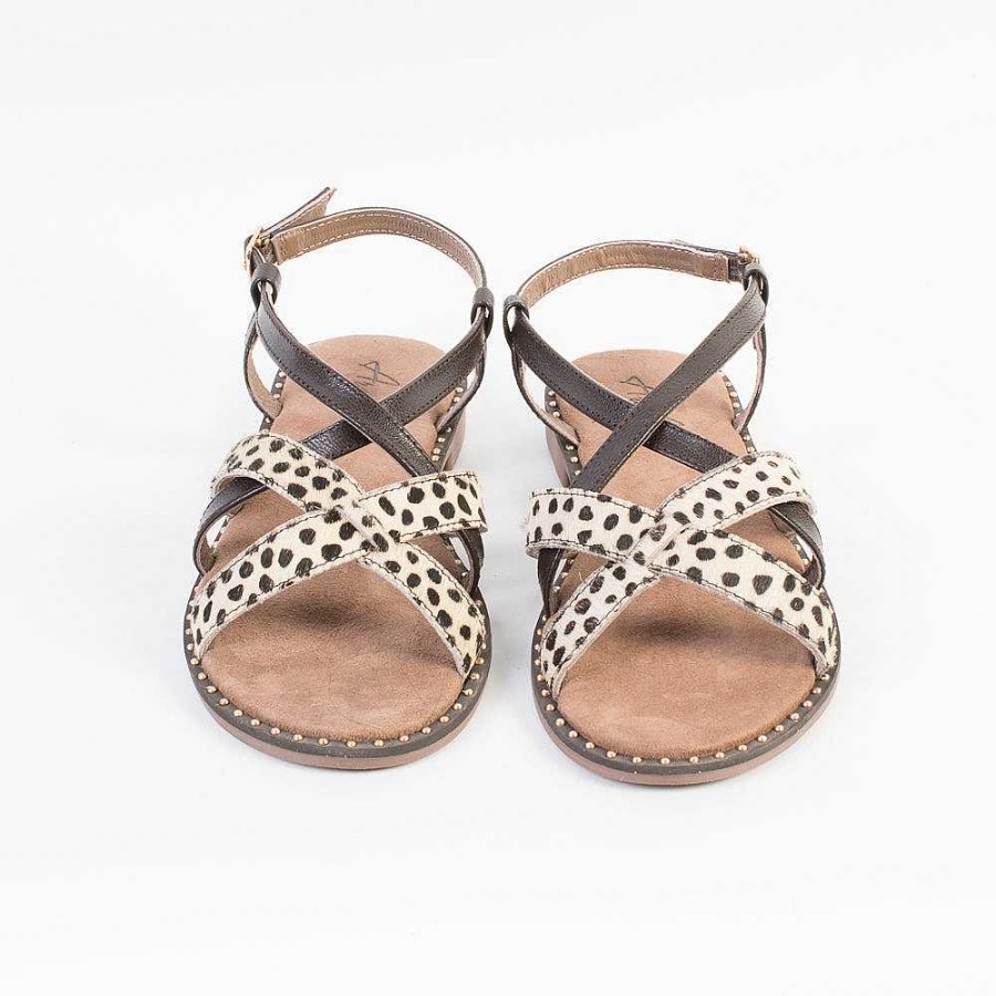 Online ARGILLA - Collezione Donna Argilla - Sandali Bassi - 9172 - Dalmatian Brown