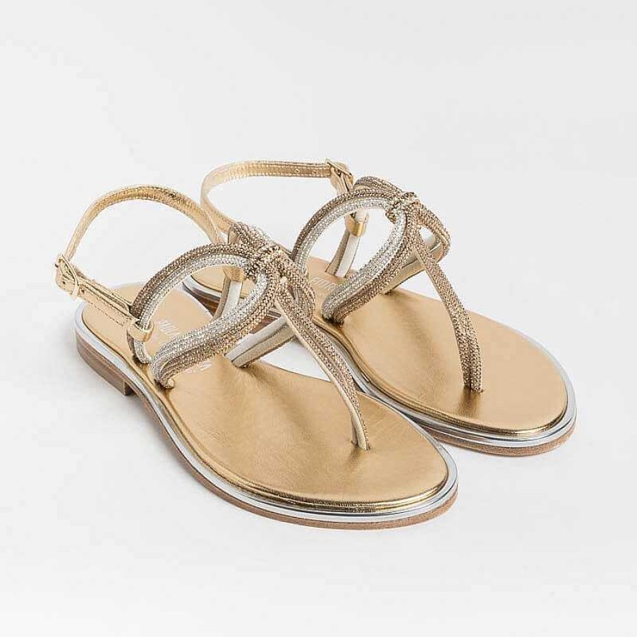 Online PAOLA FIORENZA Paola Fiorenza - Sandali Bassi Infradito - Ss2353 - Ambra Cristal Platino