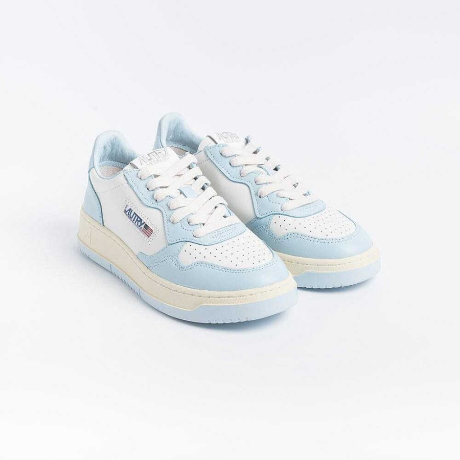 Best AUTRY - Collezione donna Autry - Aulw Wb40 -Sneakers Low Wom Leat - Bianco / Sky Blue