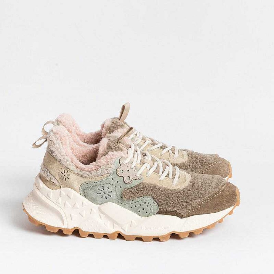 Online FLOWER MOUNTAIN Flower Mountain - Sneakers Kotetsu 1E03 - Teddy Beige Pink