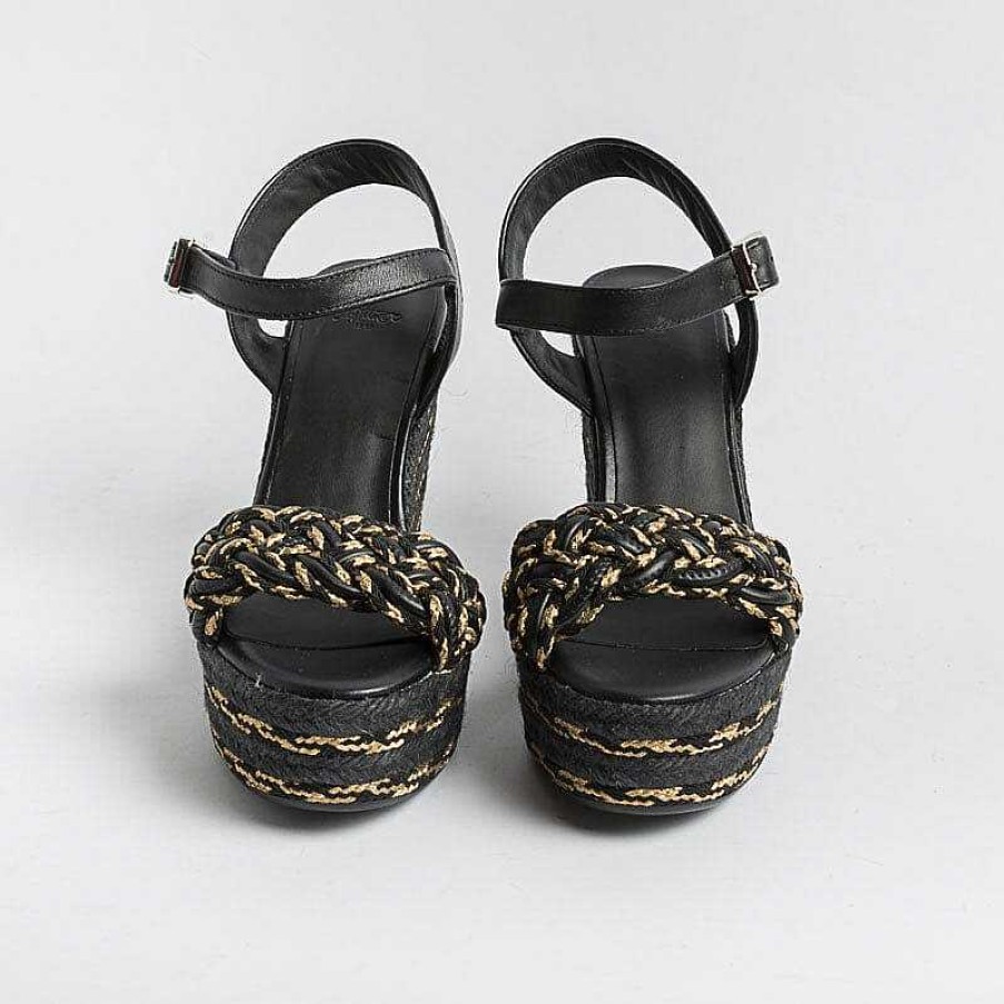 Clearance CASTAÑER Castaner - Sandali Zeppa - Espadrillas - Joaquina - Nero Oro