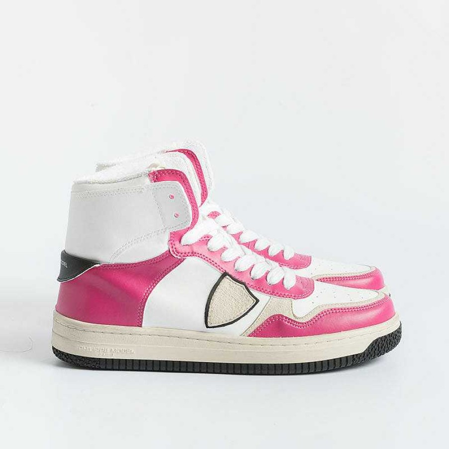 Wholesale Philippe Model Paris Philippe Model - Sneakers Lyhd Cl03 - Lyon - Mix Blanc Fucsia