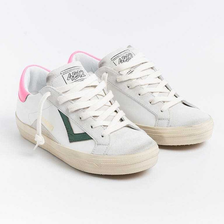 Best 4B12 4B12 - Sneakers - Evo D308 - Bianco Fuxia Verde