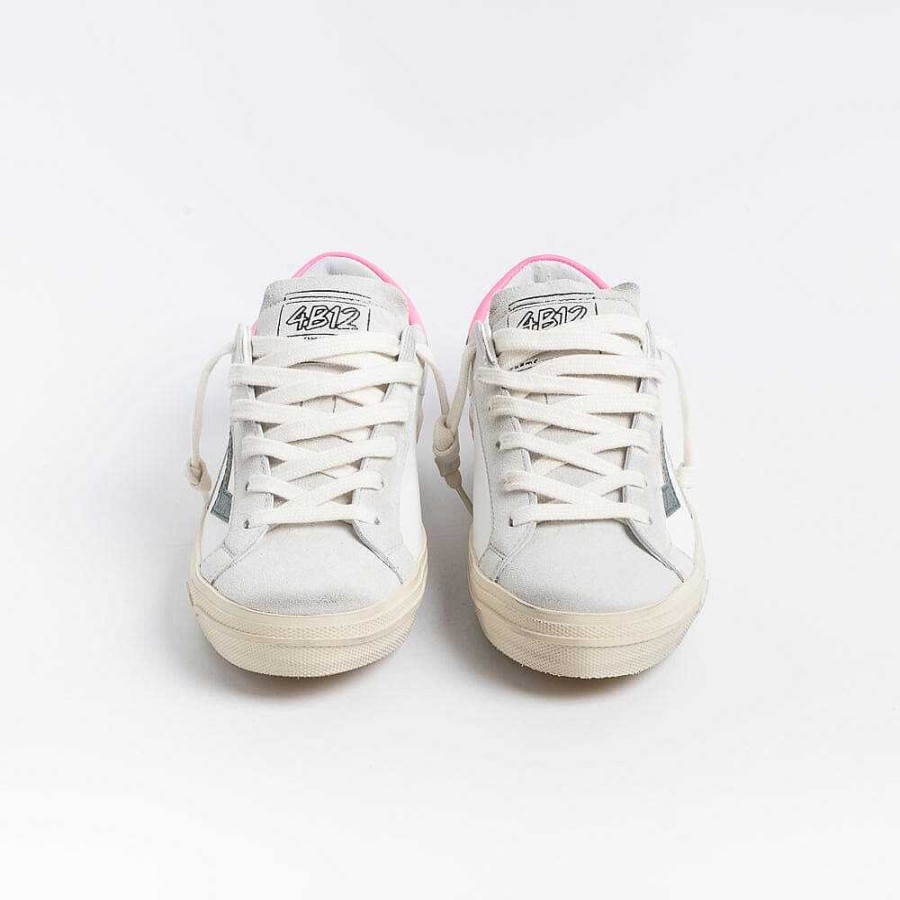 Best 4B12 4B12 - Sneakers - Evo D308 - Bianco Fuxia Verde