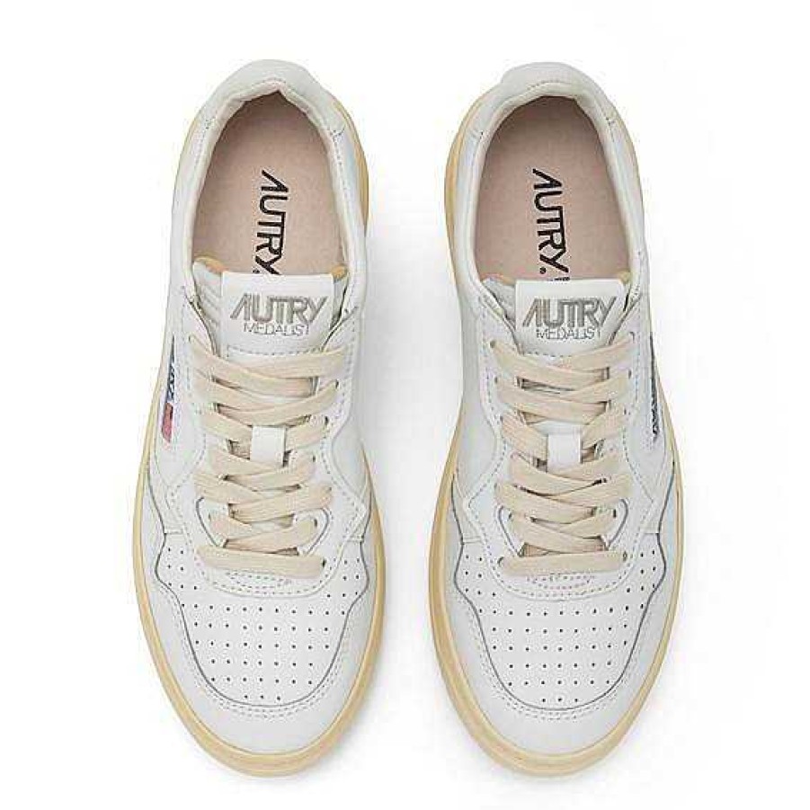 Clearance AUTRY - Collezione uomo Autry Aulm Ll21 - Sneakers Low Man All Leat - Bianco/Rosso