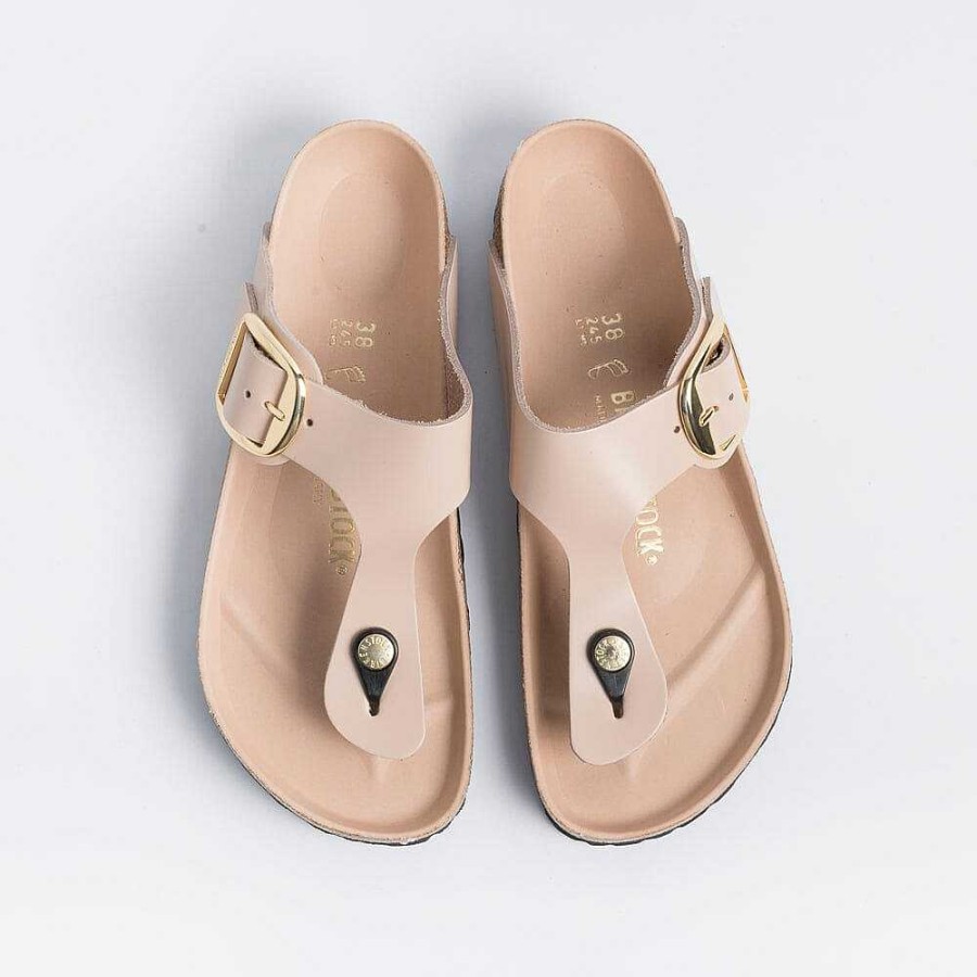 Best BIRKENSTOCK Birkenstock - Sandali Bassi Infradito - 1026550 - Gizeh - Big Buckle New Beige