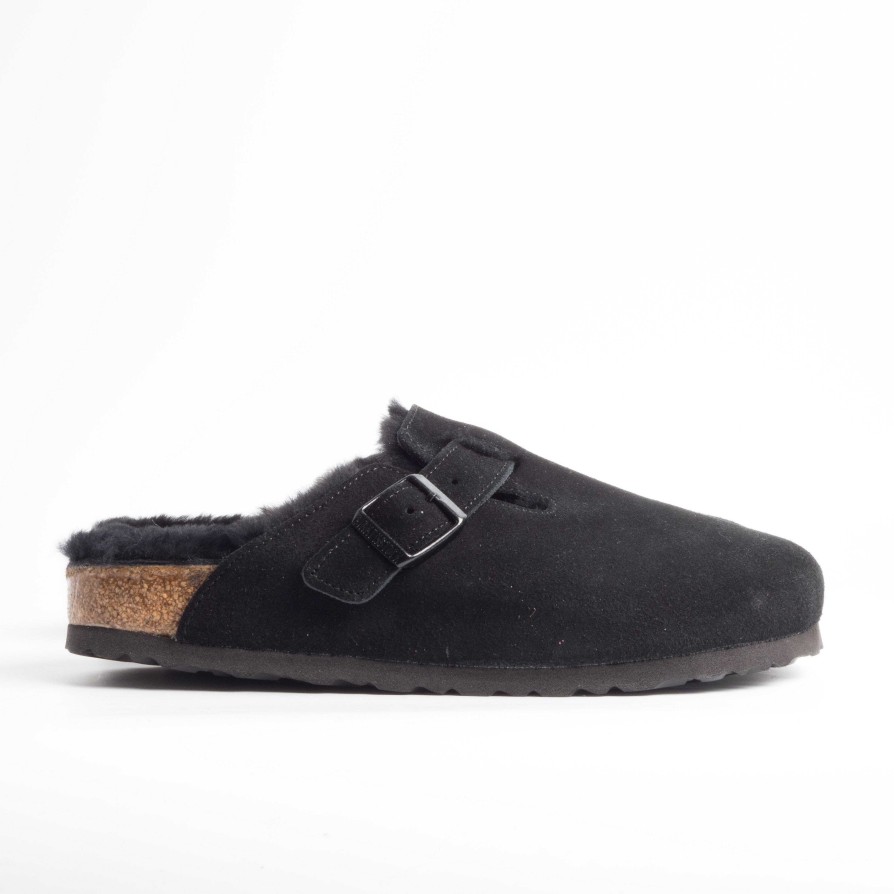 New BIRKENSTOCK Birkenstock - 0259883 - Boston Fur - Black