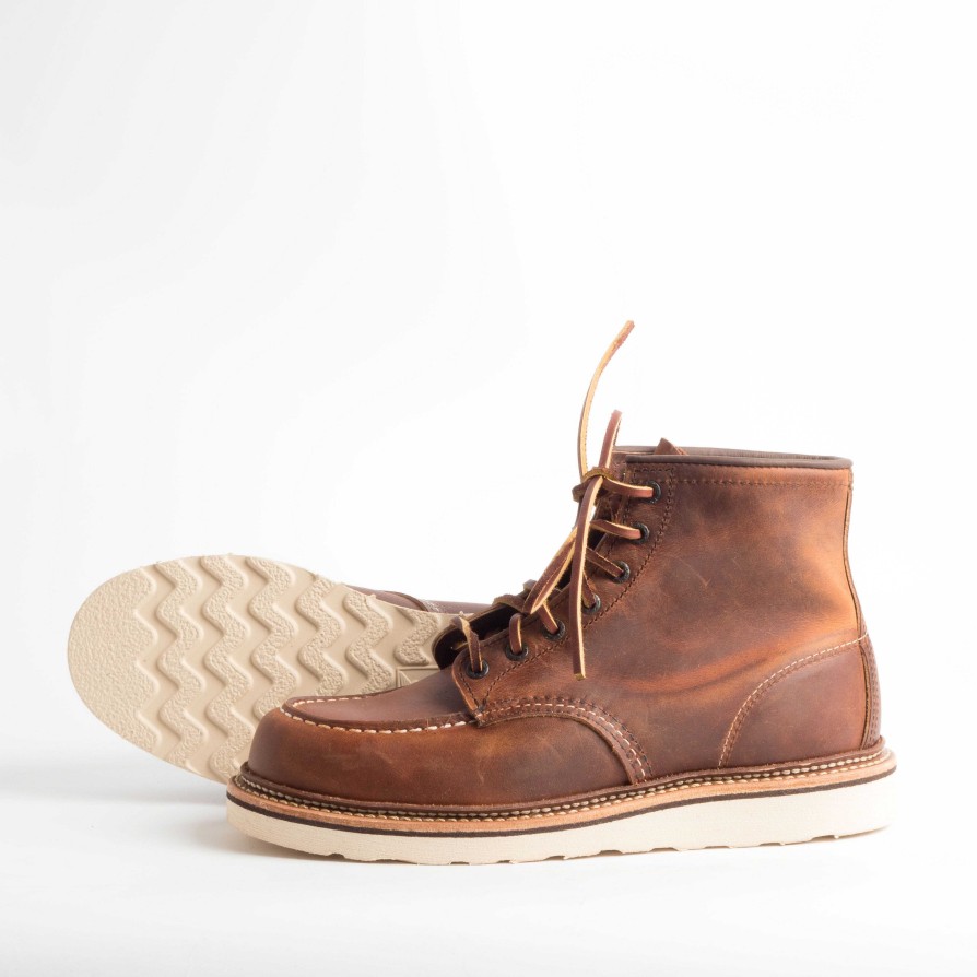 Clearance Red Wing Shoes Red Wing Shoes - Polacco Classic Moc Toe 1907 - Rough Copper