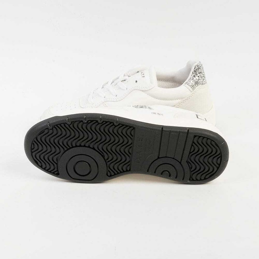 Online DATE Date - Sneakers - Court 2.0 - Nylon White Glitter