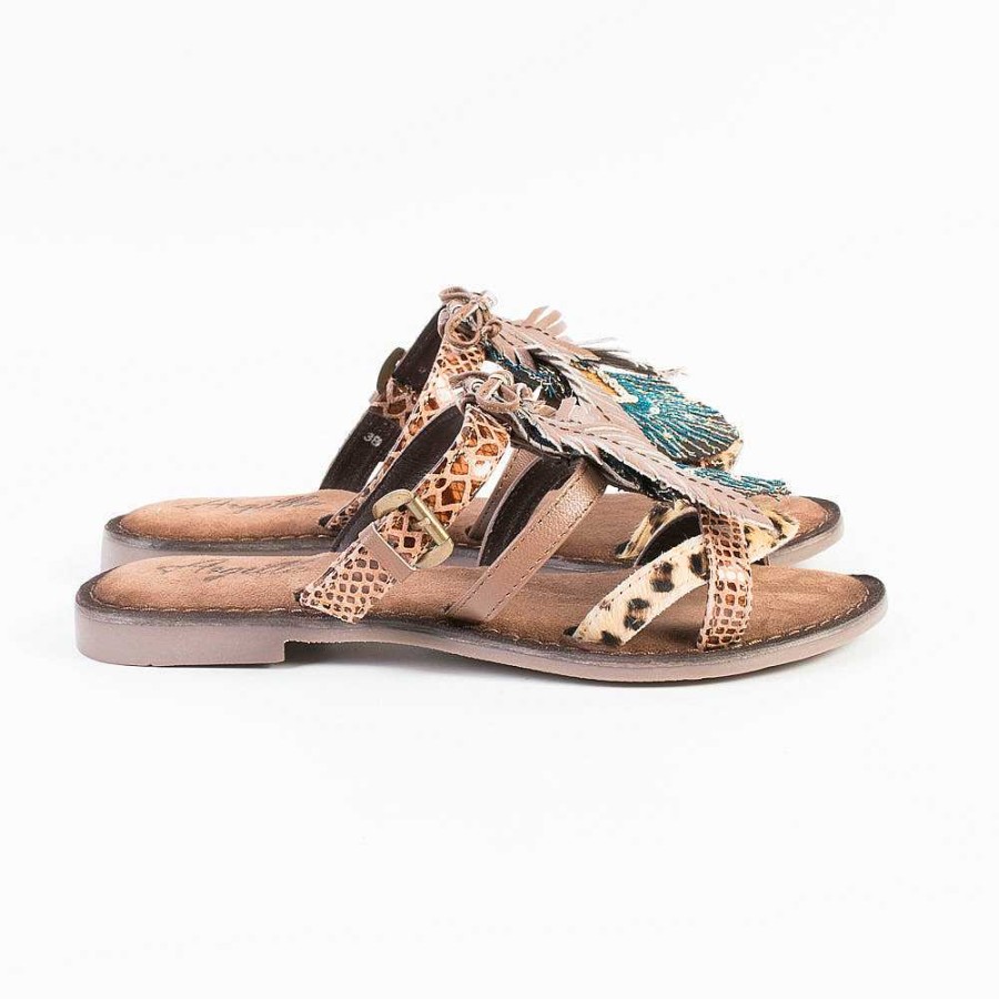 Best ARGILLA - Collezione Donna Argilla - Sandali Bassi - Mules - 8162 - Leo Brown