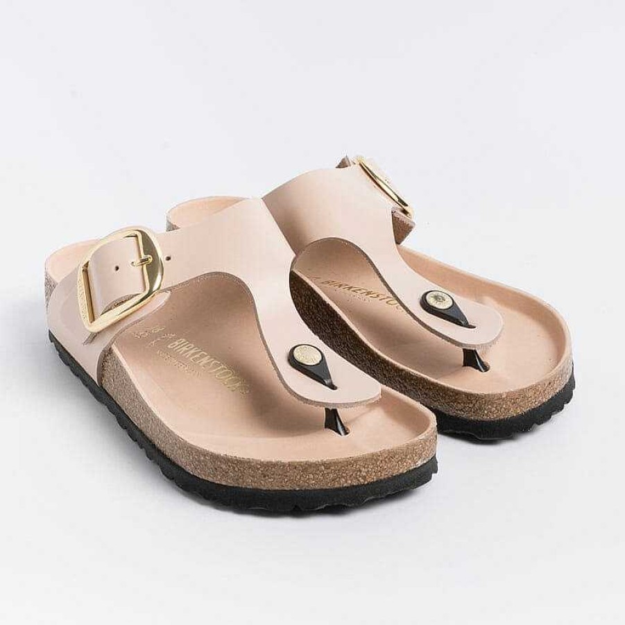 Best BIRKENSTOCK Birkenstock - Sandali Bassi Infradito - 1026550 - Gizeh - Big Buckle New Beige