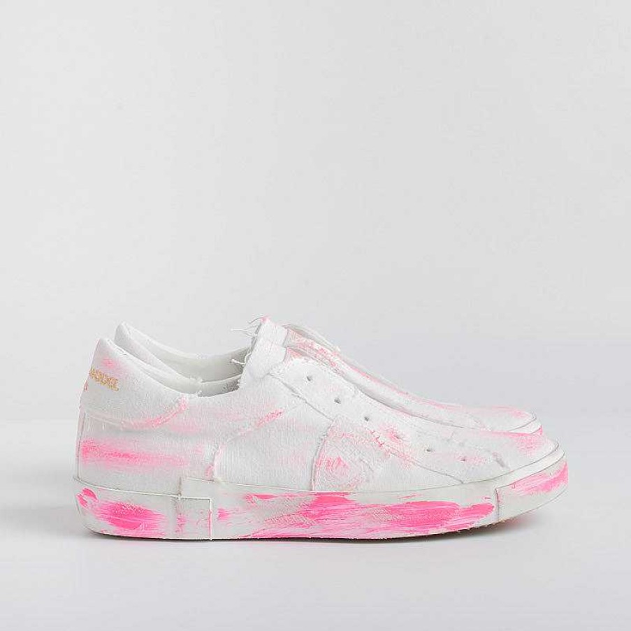 Online Philippe Model Paris Philippe Model - Sneakers Prld Dd03 - Parisx - Bianco Fuxia