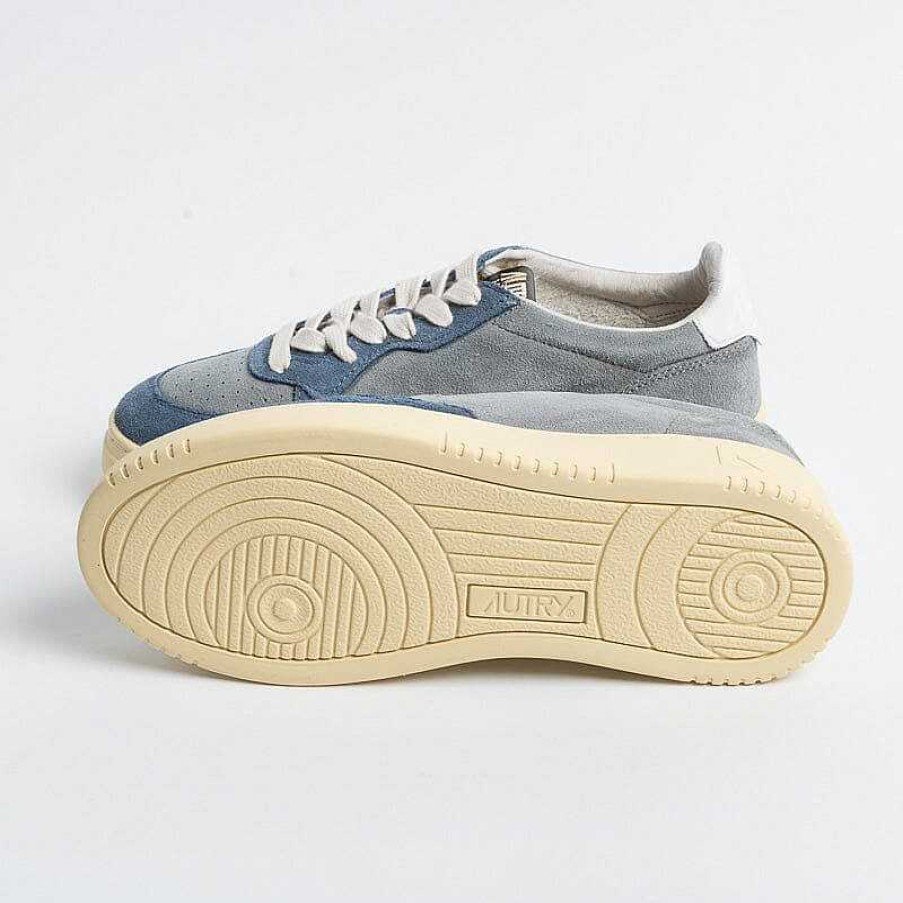 Best AUTRY - Collezione donna Autry - Aulw Ss18 -Sneakers Low Wom Leat - Grigio Blu