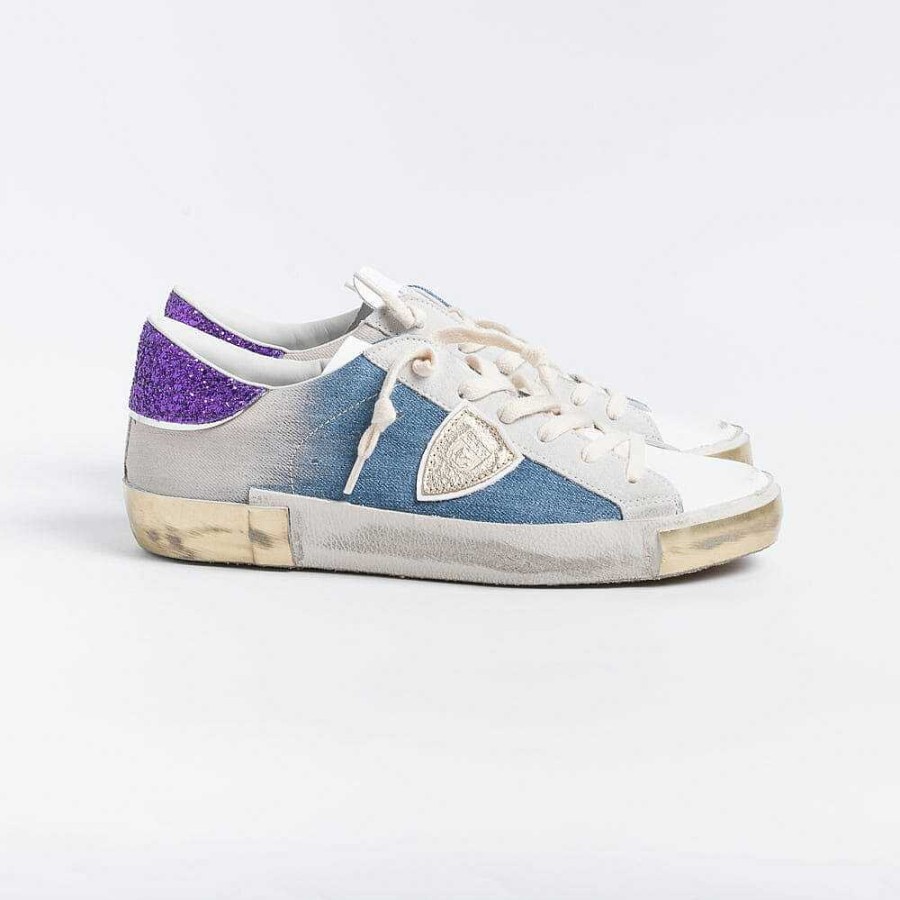 Clearance Philippe Model Paris Philippe Model - Sneakers Prld Dem1 - Parisx - Denim Violet