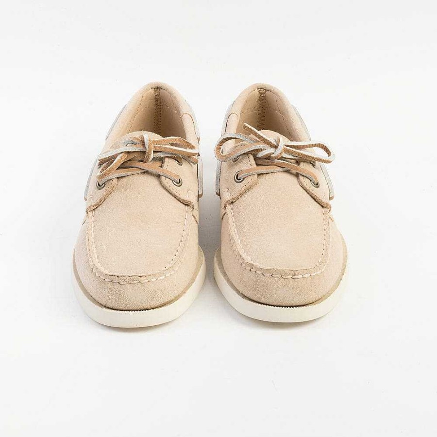 Best Sebago Sebago - Docksides Portland Suede - Scarpa Da Barca - 7111Ptw - Beige Camel