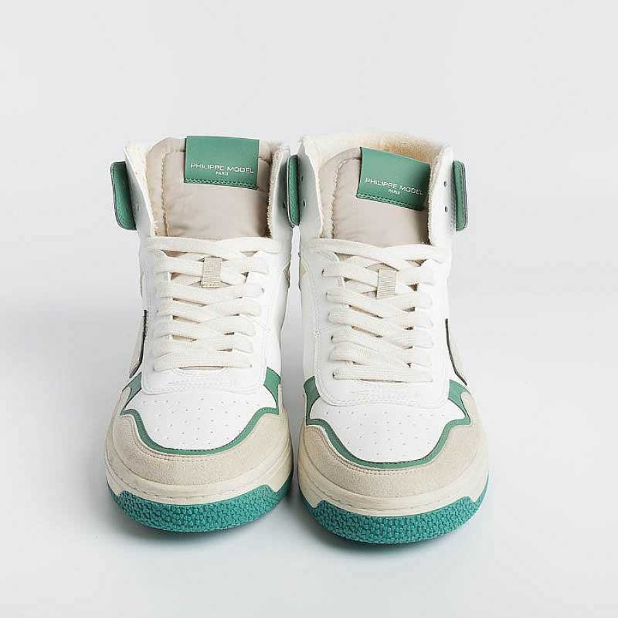 Best Philippe Model Paris Philippe Model - Sneakers Lyhu Cx07 - Lyon - Blanc Vert