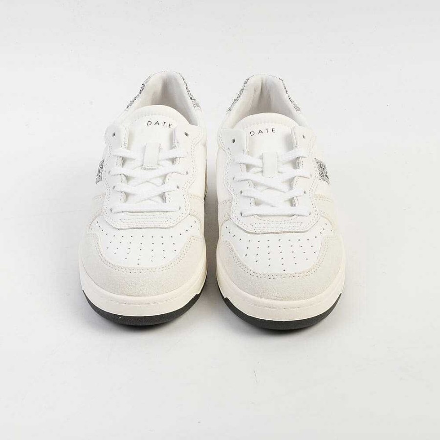 Online DATE Date - Sneakers - Court 2.0 - Nylon White Glitter